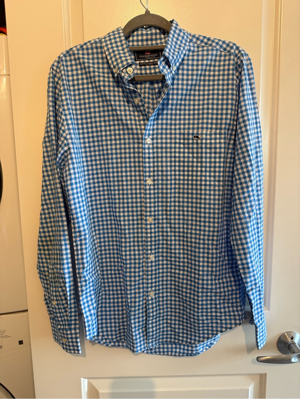Vineyard Vines Blue and White Gingham Button-Down Shirt - Picture 3 of 6
